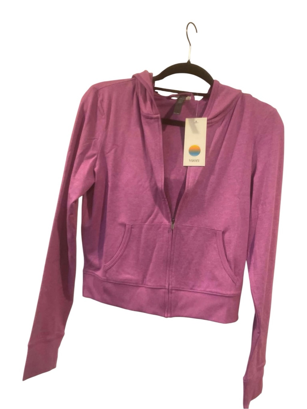 NWT Vuori Halo Mini Full Zip Hoodie BLOOM HEATHER Size M